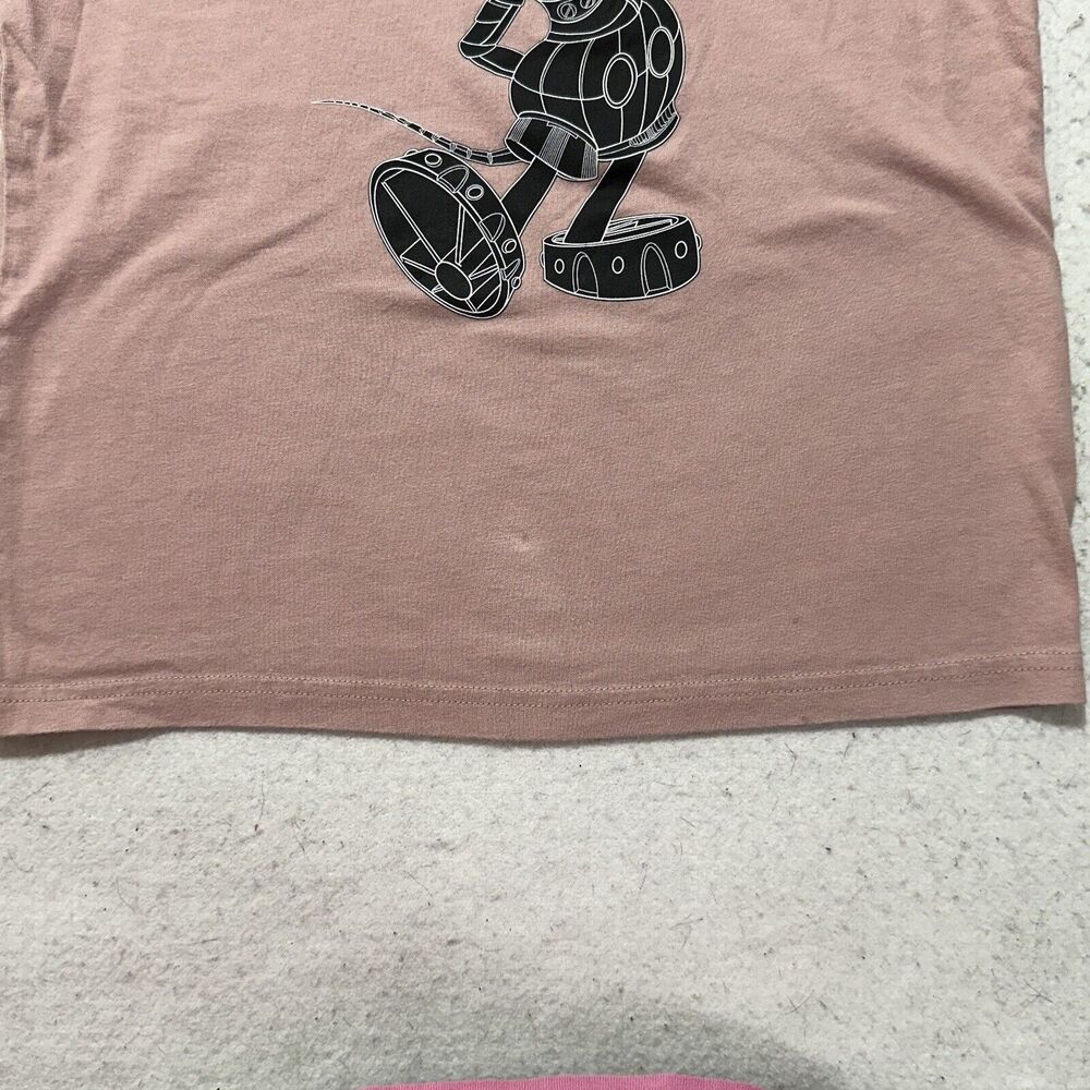 Uniqlo Disney Youth 7-8 Crewneck Short Sleeve Graphic T Shirt Pink Mickey Tee - Picture 7 of 13